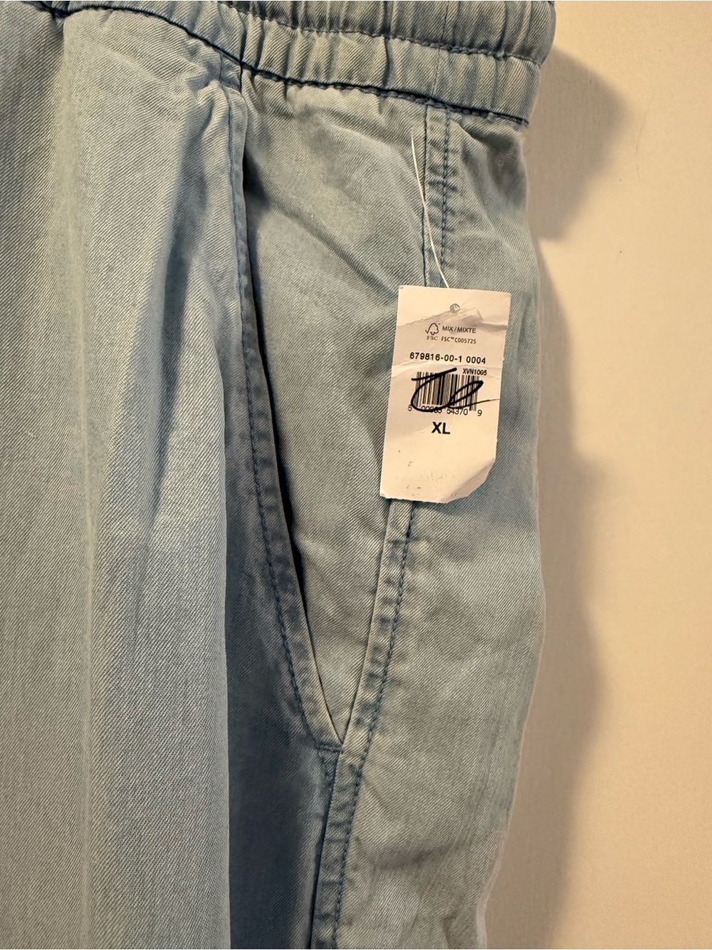 NWT Gap Lyocell Chambray Style Easy Pant, Size XL - Picture 7 of 9